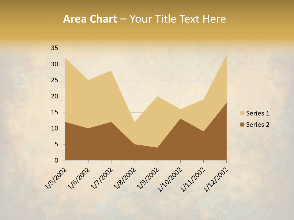 A Grungy Background With A Gold Border PowerPoint Template