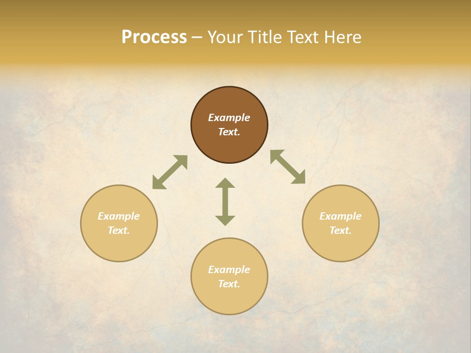 A Grungy Background With A Gold Border PowerPoint Template