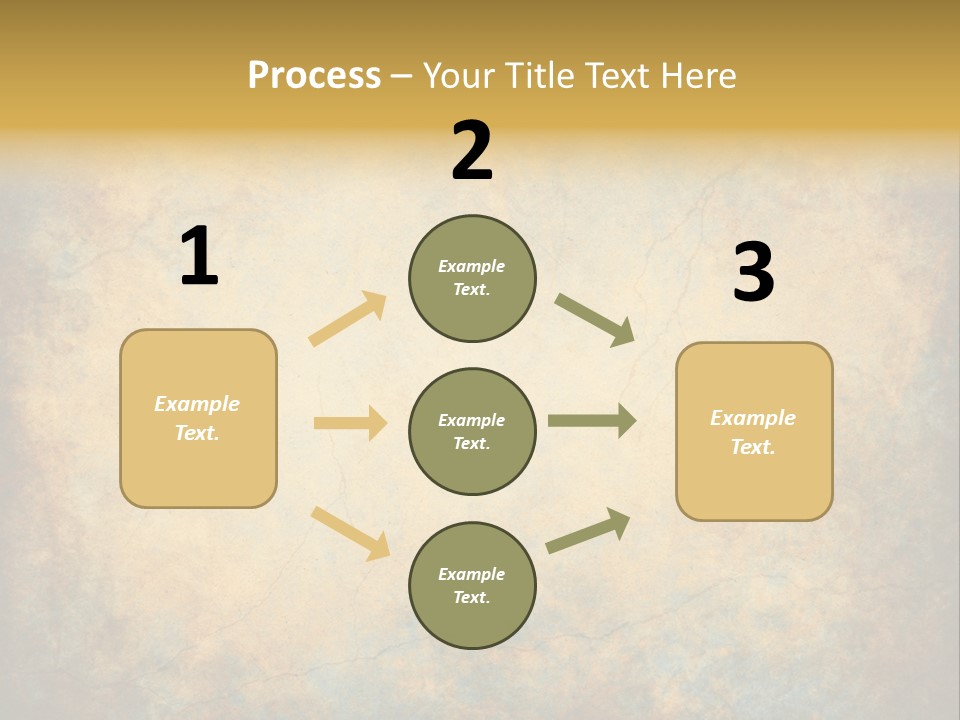 A Grungy Background With A Gold Border PowerPoint Template