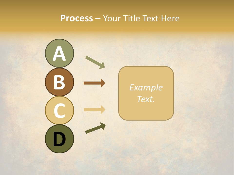 A Grungy Background With A Gold Border PowerPoint Template