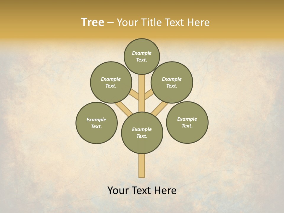 A Grungy Background With A Gold Border PowerPoint Template