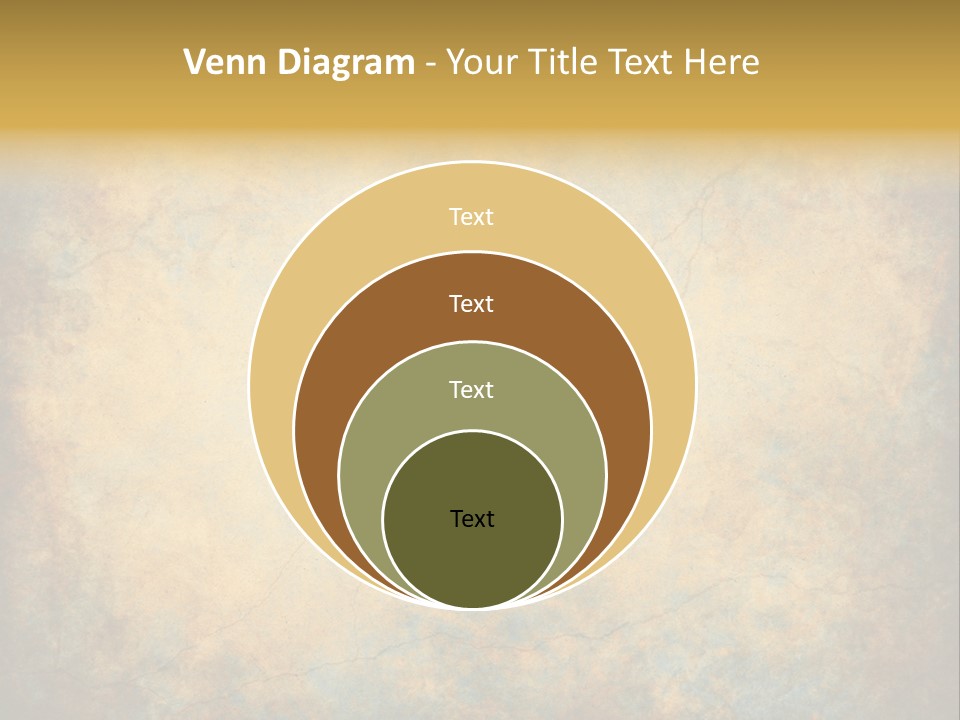 A Grungy Background With A Gold Border PowerPoint Template