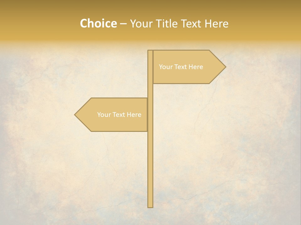 A Grungy Background With A Gold Border PowerPoint Template