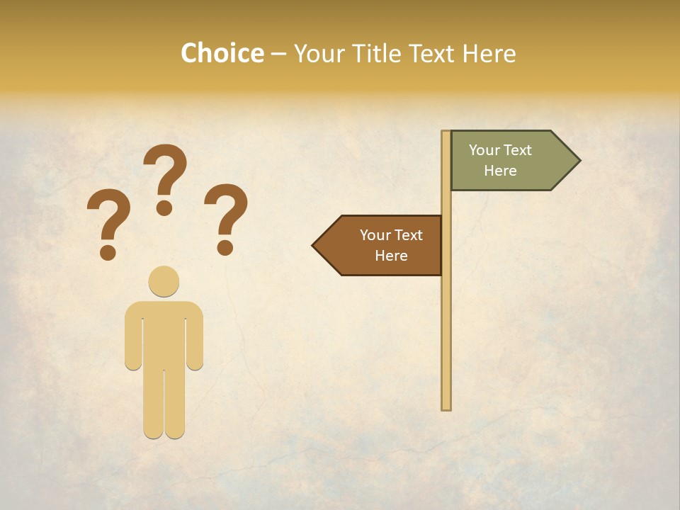 A Grungy Background With A Gold Border PowerPoint Template