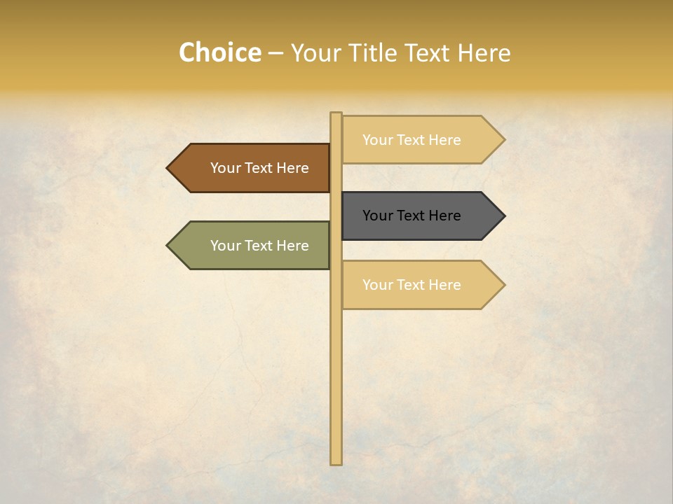 A Grungy Background With A Gold Border PowerPoint Template
