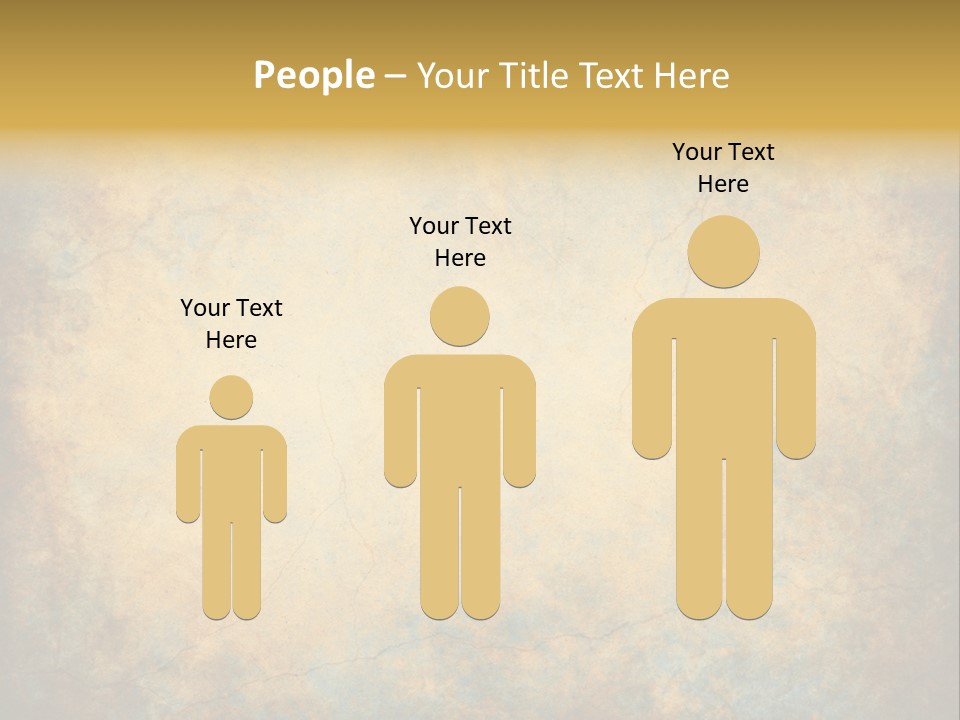 A Grungy Background With A Gold Border PowerPoint Template