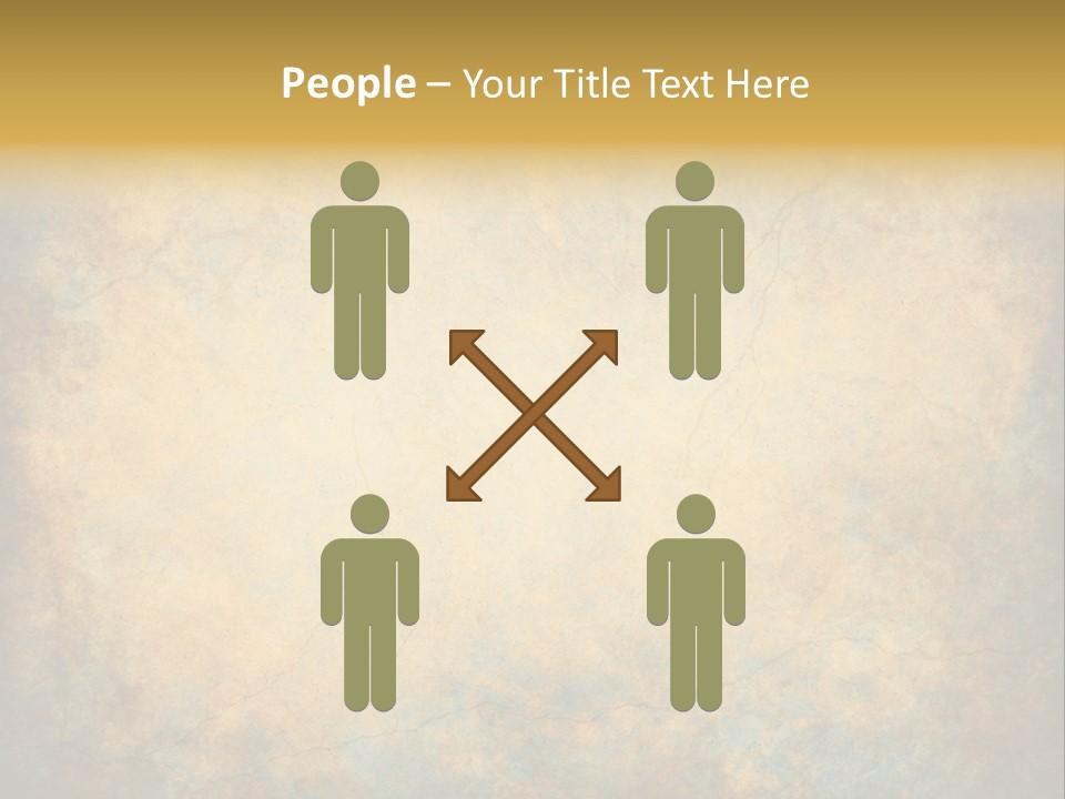 A Grungy Background With A Gold Border PowerPoint Template