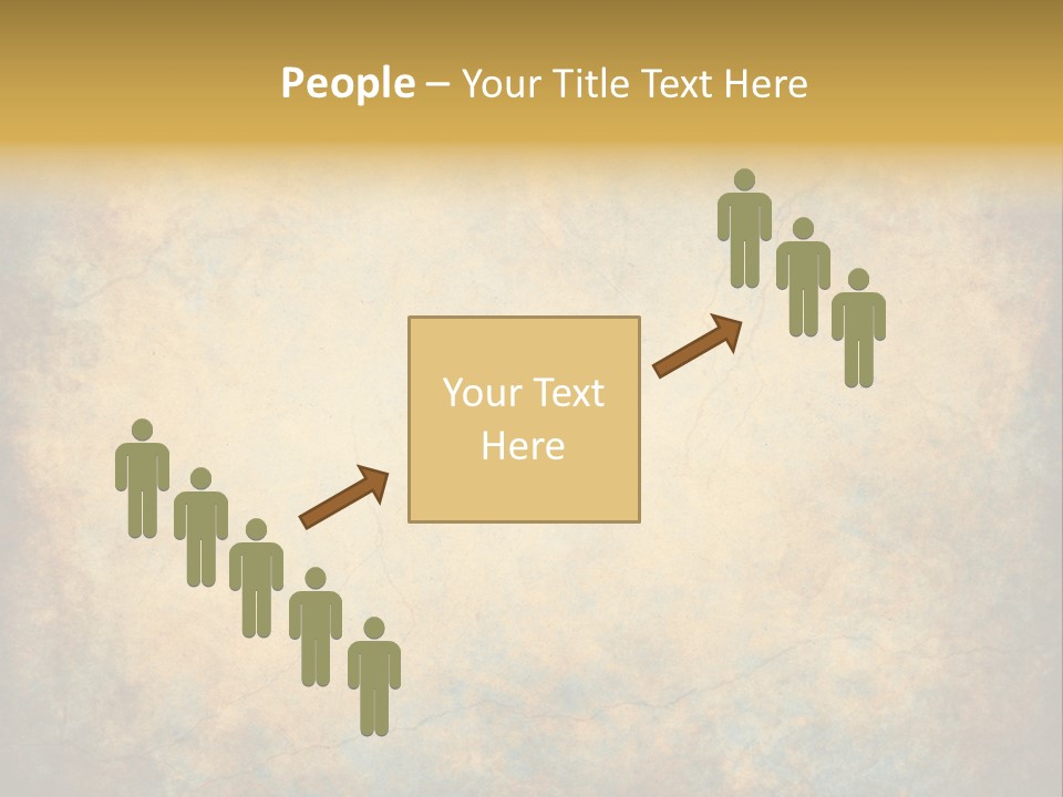 A Grungy Background With A Gold Border PowerPoint Template