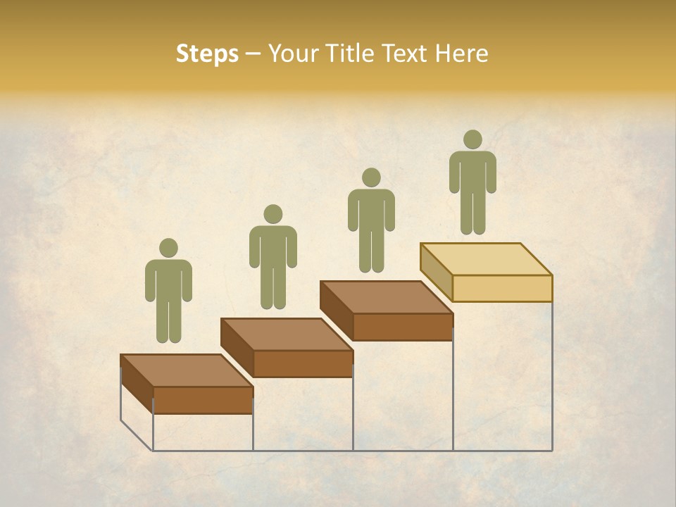 A Grungy Background With A Gold Border PowerPoint Template