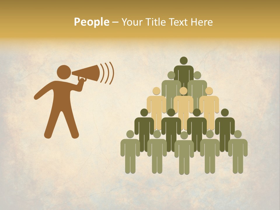 A Grungy Background With A Gold Border PowerPoint Template