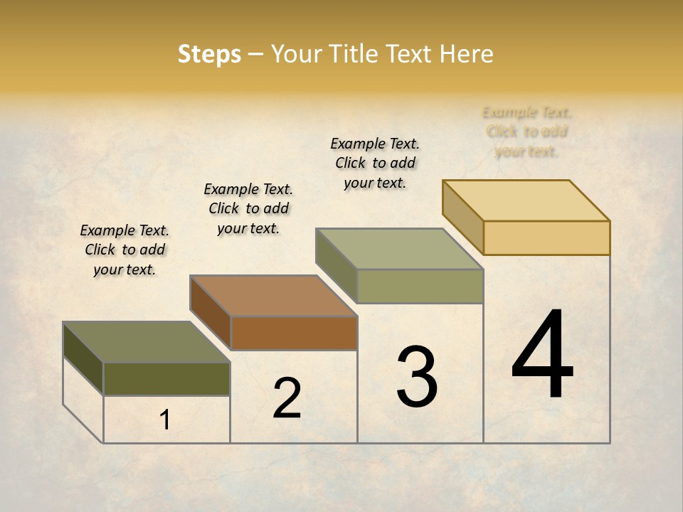 A Grungy Background With A Gold Border PowerPoint Template