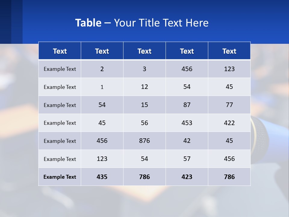 A Microphone In Front Of A Lecture Hall Full Of People PowerPoint Template