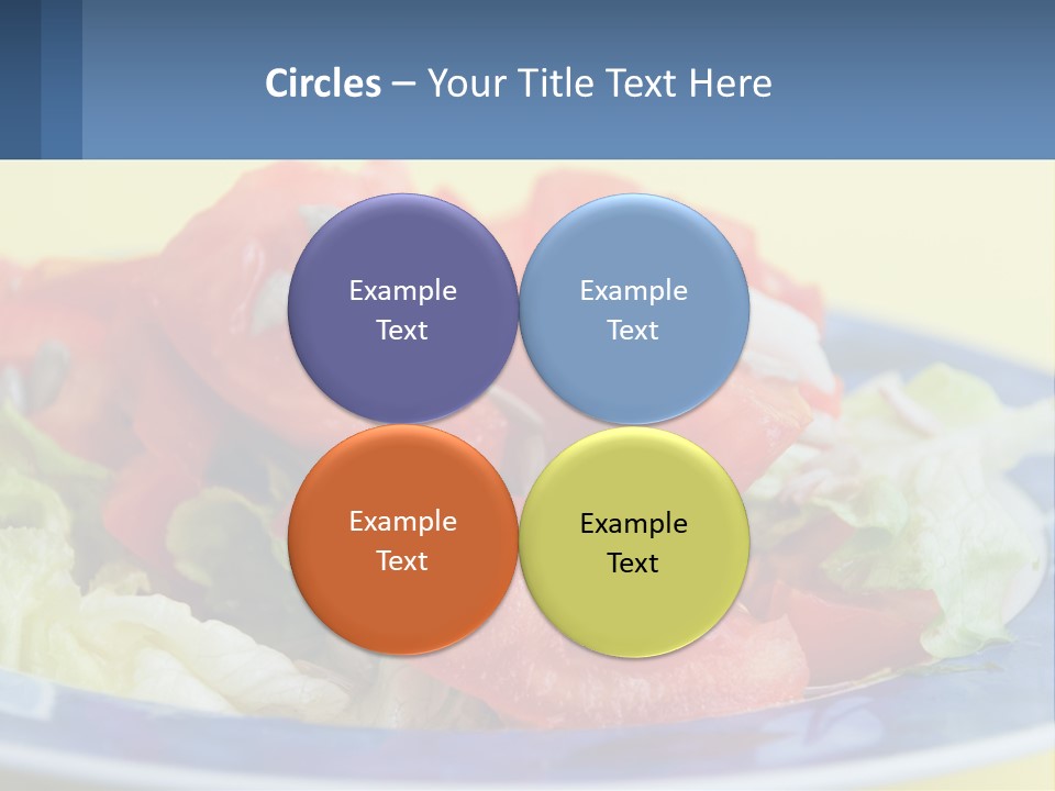 A Plate Of Food With Lettuce And Tomatoes On It PowerPoint Template