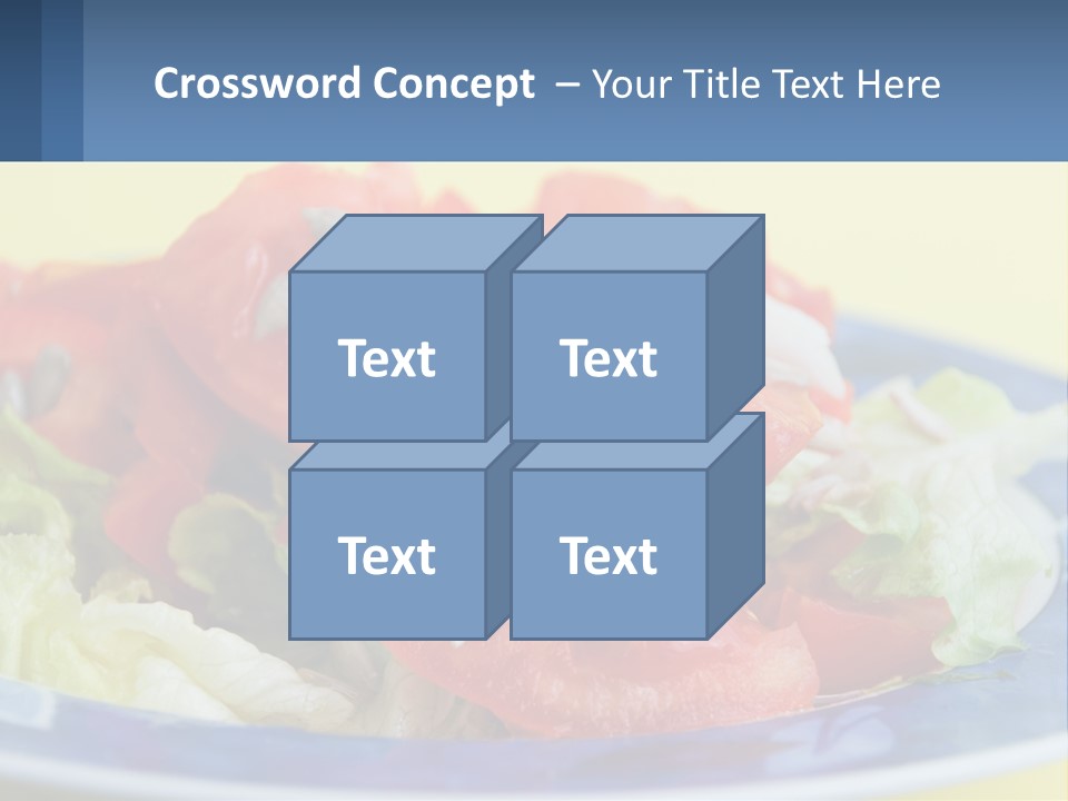 A Plate Of Food With Lettuce And Tomatoes On It PowerPoint Template