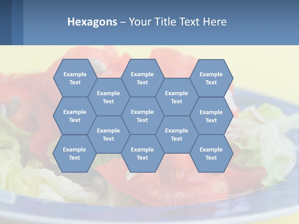 A Plate Of Food With Lettuce And Tomatoes On It PowerPoint Template