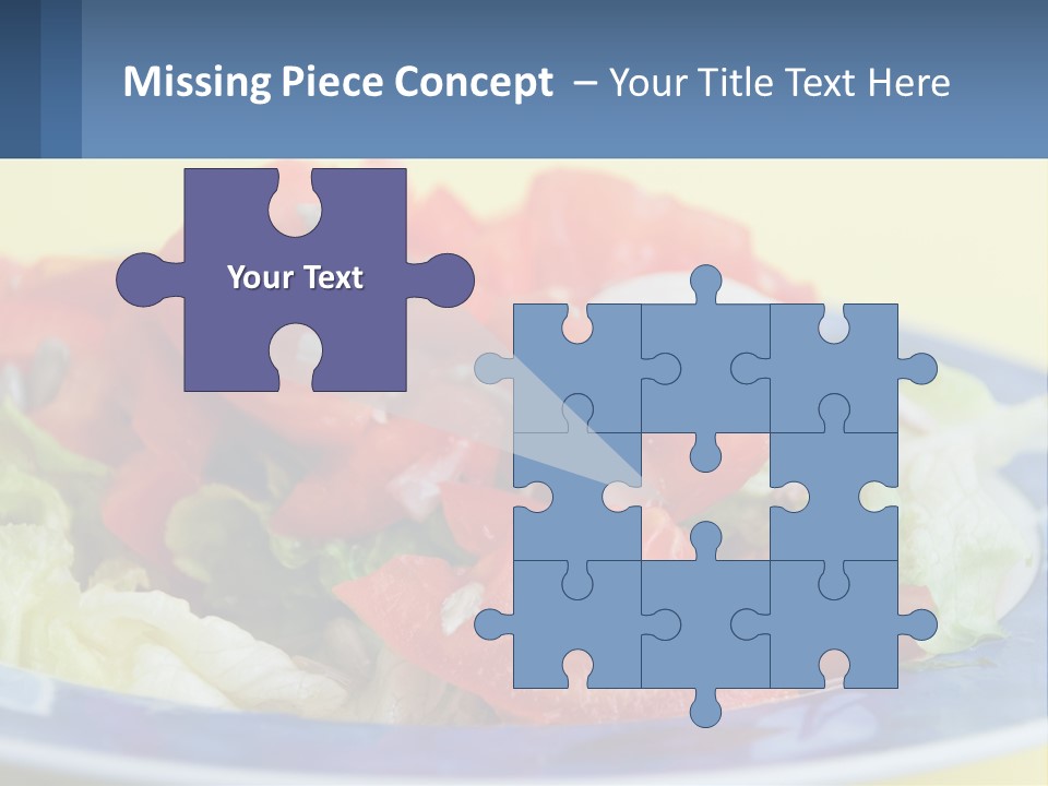 A Plate Of Food With Lettuce And Tomatoes On It PowerPoint Template