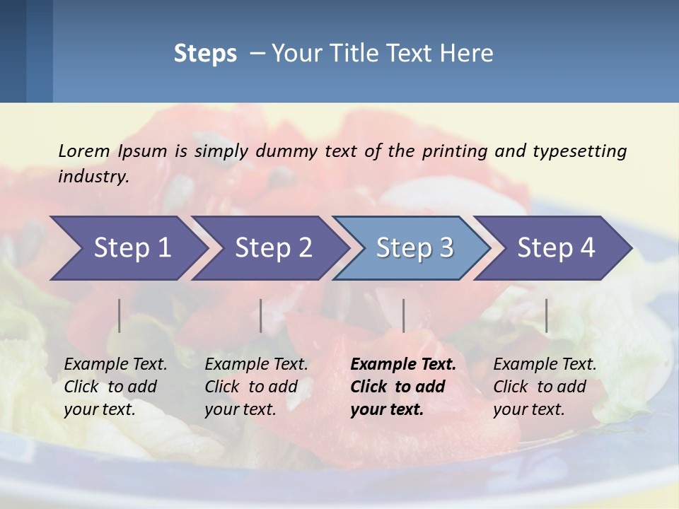 A Plate Of Food With Lettuce And Tomatoes On It PowerPoint Template