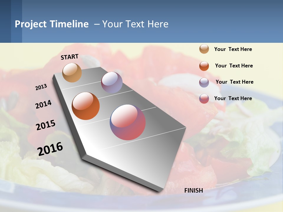 A Plate Of Food With Lettuce And Tomatoes On It PowerPoint Template