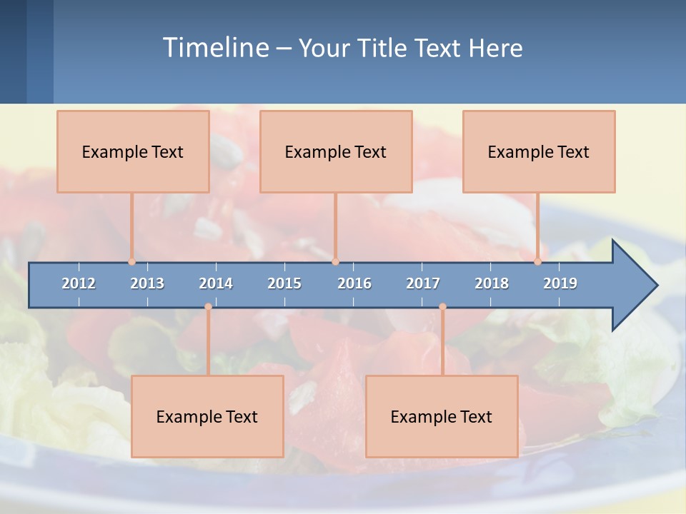A Plate Of Food With Lettuce And Tomatoes On It PowerPoint Template