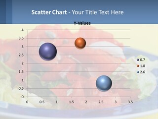 A Plate Of Food With Lettuce And Tomatoes On It PowerPoint Template
