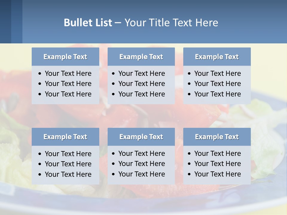 A Plate Of Food With Lettuce And Tomatoes On It PowerPoint Template