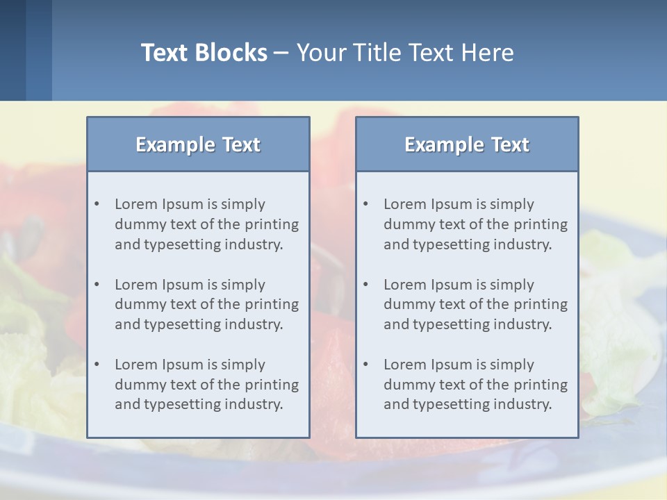 A Plate Of Food With Lettuce And Tomatoes On It PowerPoint Template