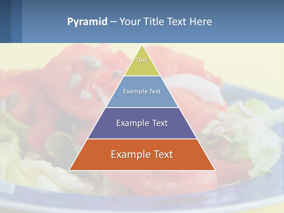 A Plate Of Food With Lettuce And Tomatoes On It PowerPoint Template