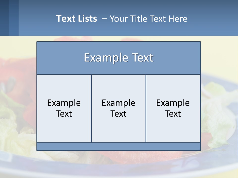 A Plate Of Food With Lettuce And Tomatoes On It PowerPoint Template