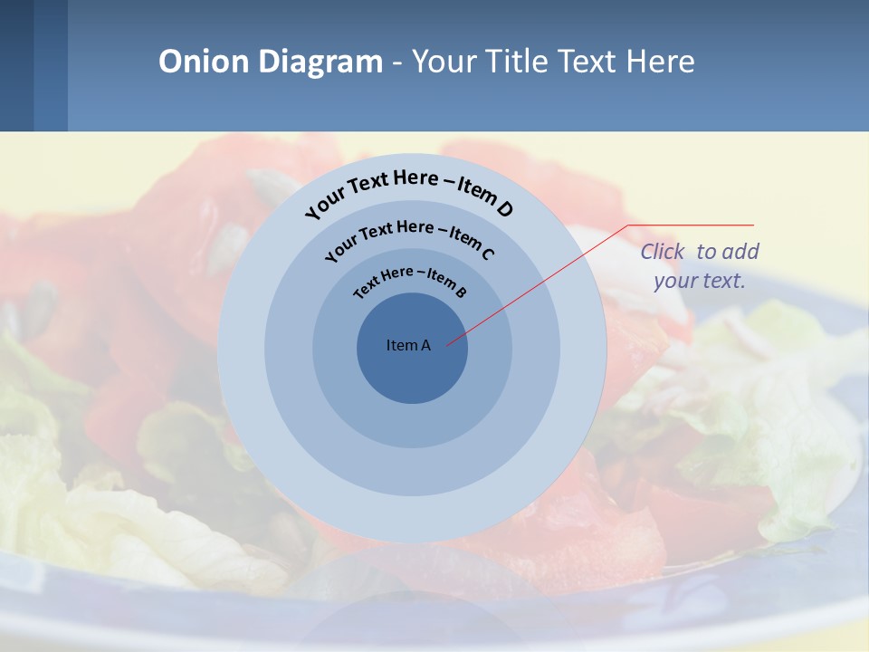 A Plate Of Food With Lettuce And Tomatoes On It PowerPoint Template
