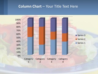 A Plate Of Food With Lettuce And Tomatoes On It PowerPoint Template