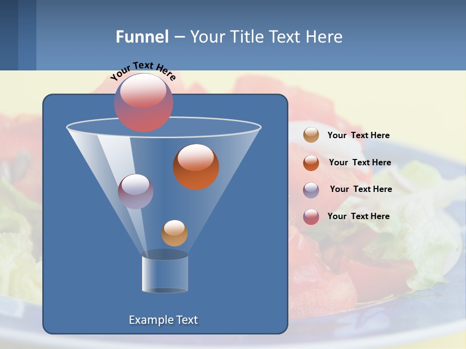 A Plate Of Food With Lettuce And Tomatoes On It PowerPoint Template