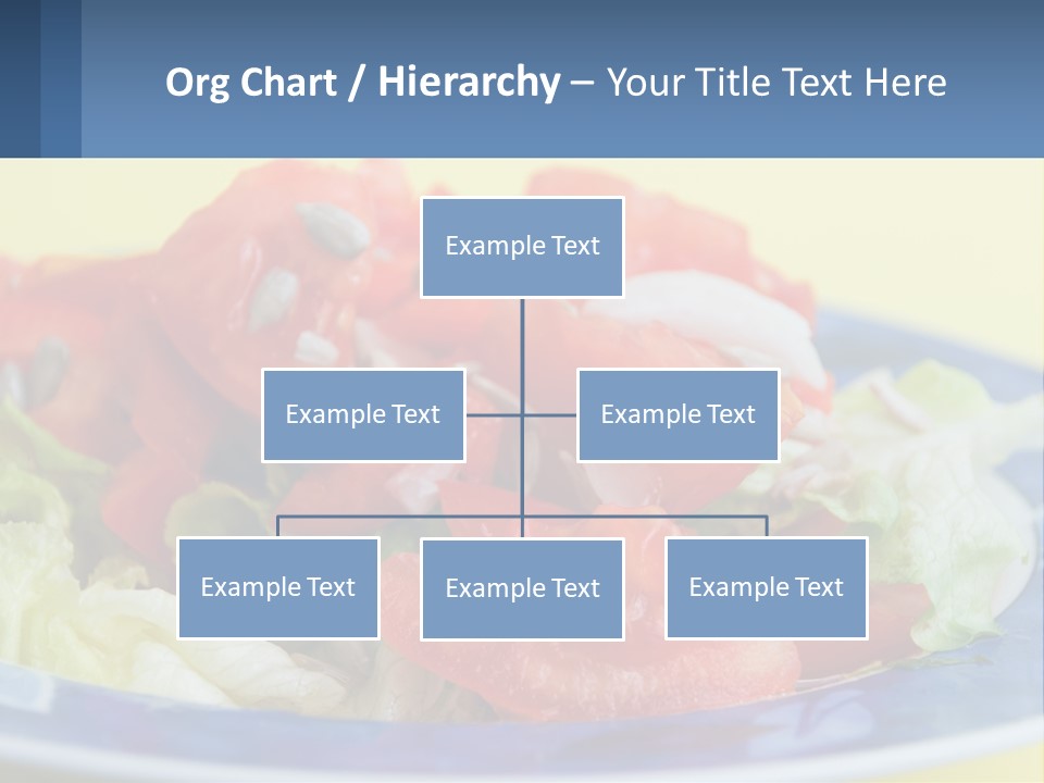 A Plate Of Food With Lettuce And Tomatoes On It PowerPoint Template