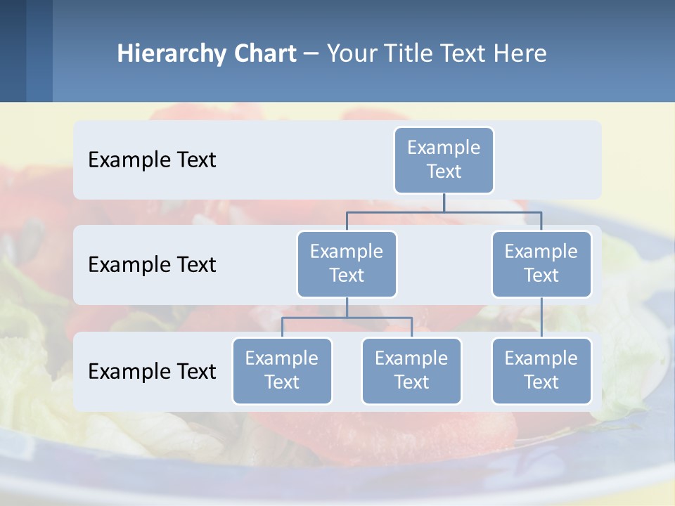 A Plate Of Food With Lettuce And Tomatoes On It PowerPoint Template
