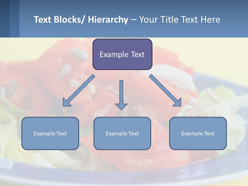 A Plate Of Food With Lettuce And Tomatoes On It PowerPoint Template