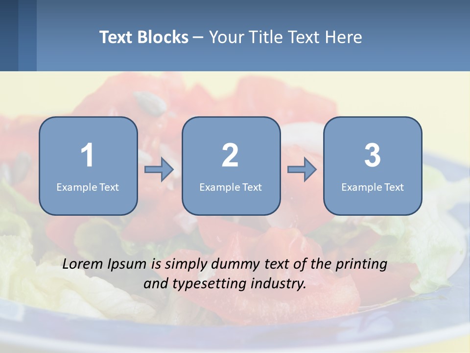 A Plate Of Food With Lettuce And Tomatoes On It PowerPoint Template