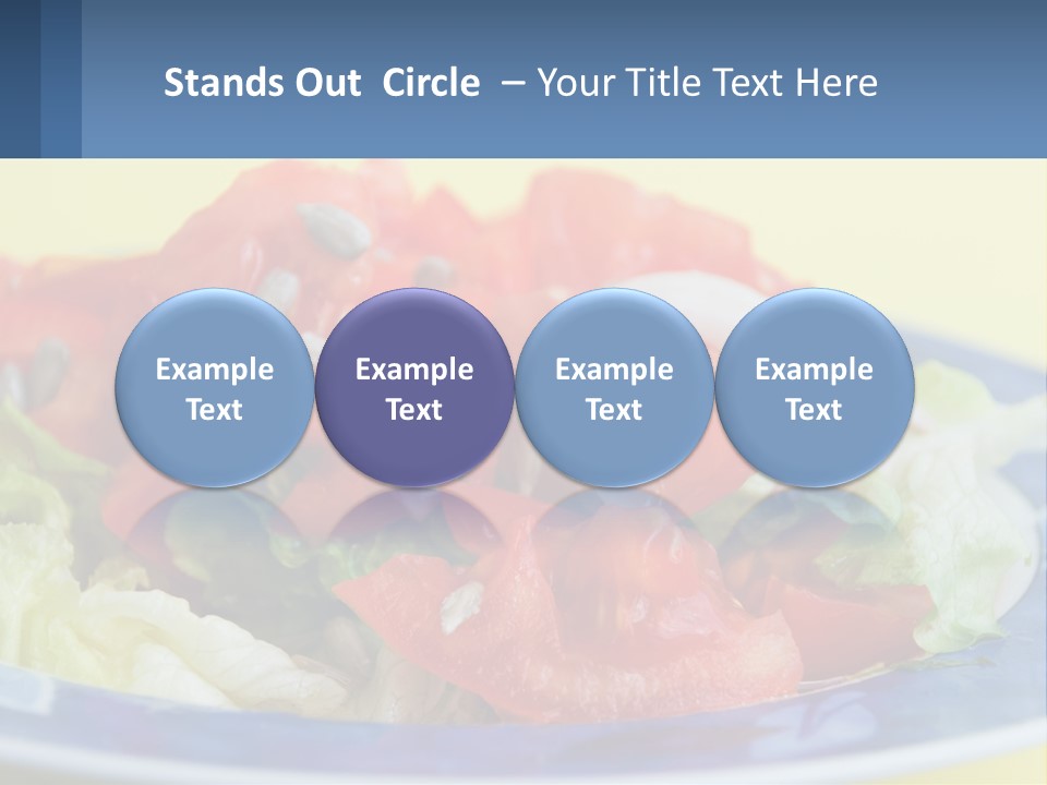 A Plate Of Food With Lettuce And Tomatoes On It PowerPoint Template