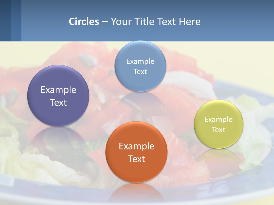 A Plate Of Food With Lettuce And Tomatoes On It PowerPoint Template