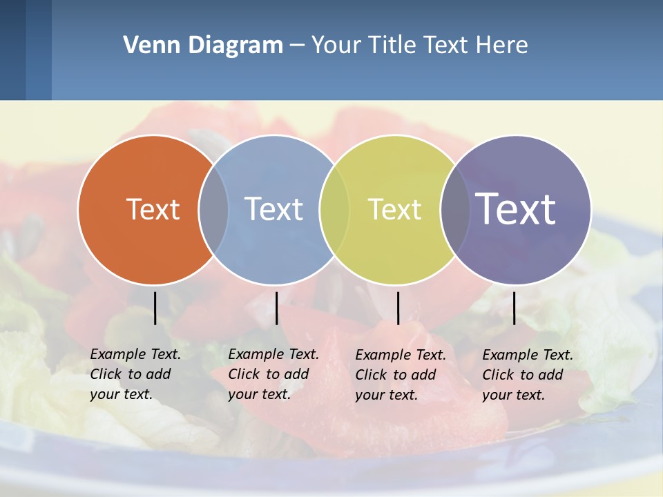 A Plate Of Food With Lettuce And Tomatoes On It PowerPoint Template