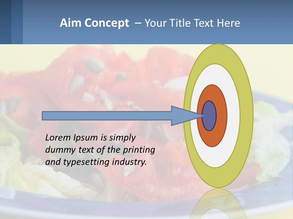 A Plate Of Food With Lettuce And Tomatoes On It PowerPoint Template