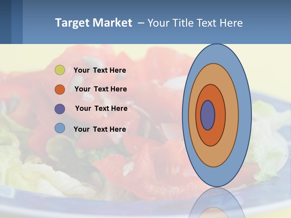 A Plate Of Food With Lettuce And Tomatoes On It PowerPoint Template
