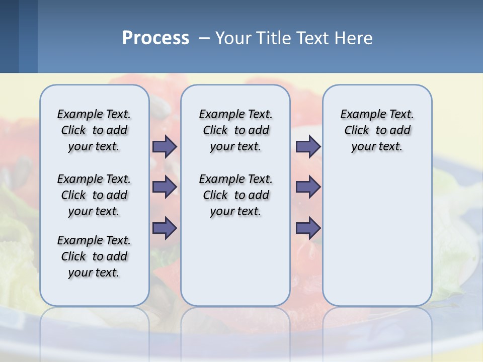 A Plate Of Food With Lettuce And Tomatoes On It PowerPoint Template