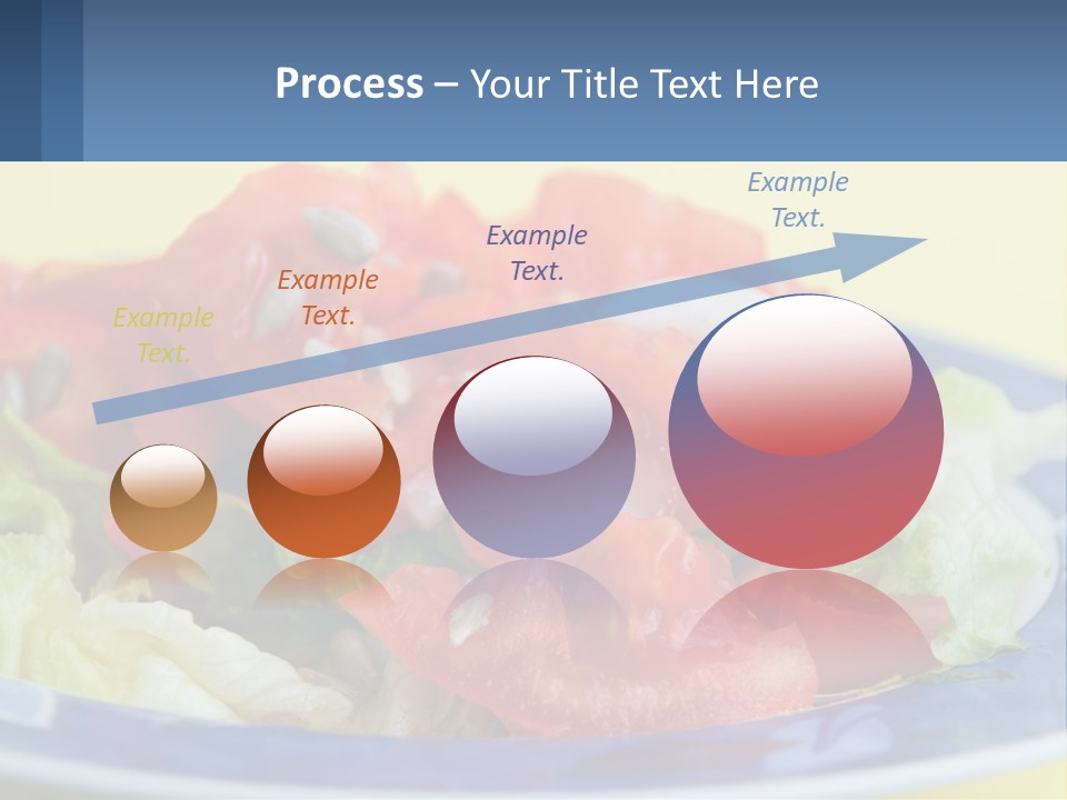 A Plate Of Food With Lettuce And Tomatoes On It PowerPoint Template