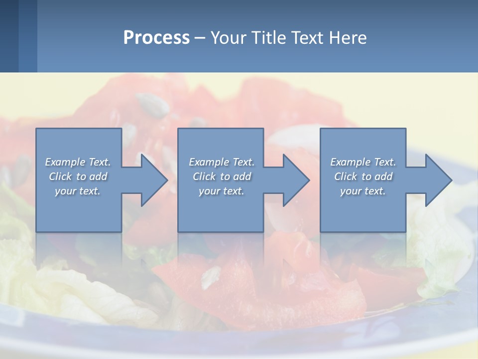A Plate Of Food With Lettuce And Tomatoes On It PowerPoint Template