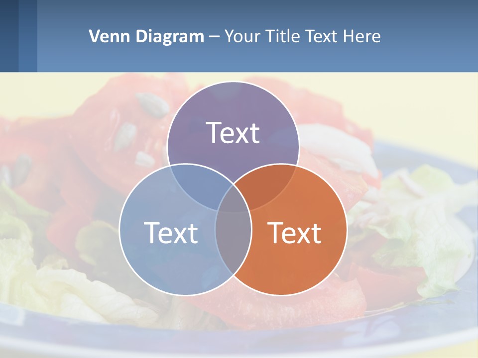 A Plate Of Food With Lettuce And Tomatoes On It PowerPoint Template