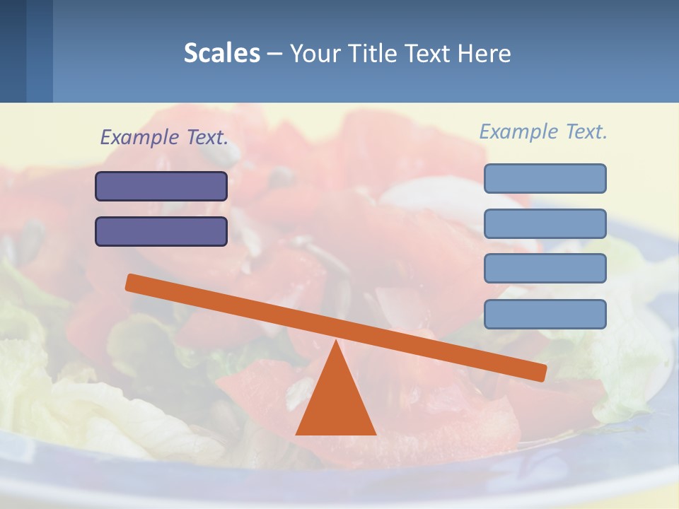 A Plate Of Food With Lettuce And Tomatoes On It PowerPoint Template