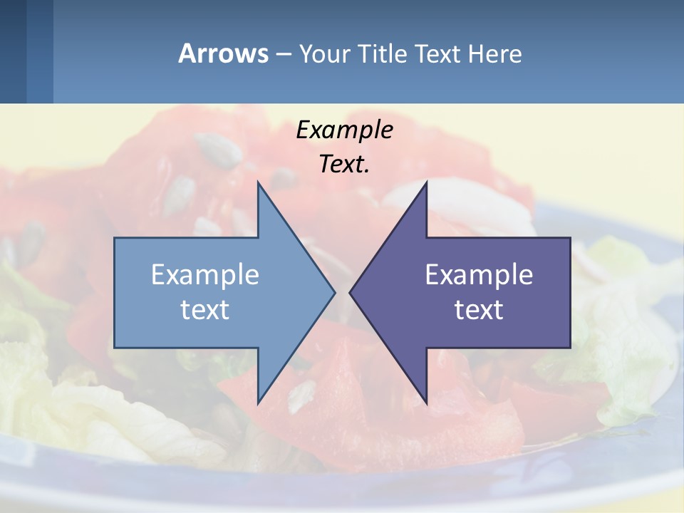 A Plate Of Food With Lettuce And Tomatoes On It PowerPoint Template
