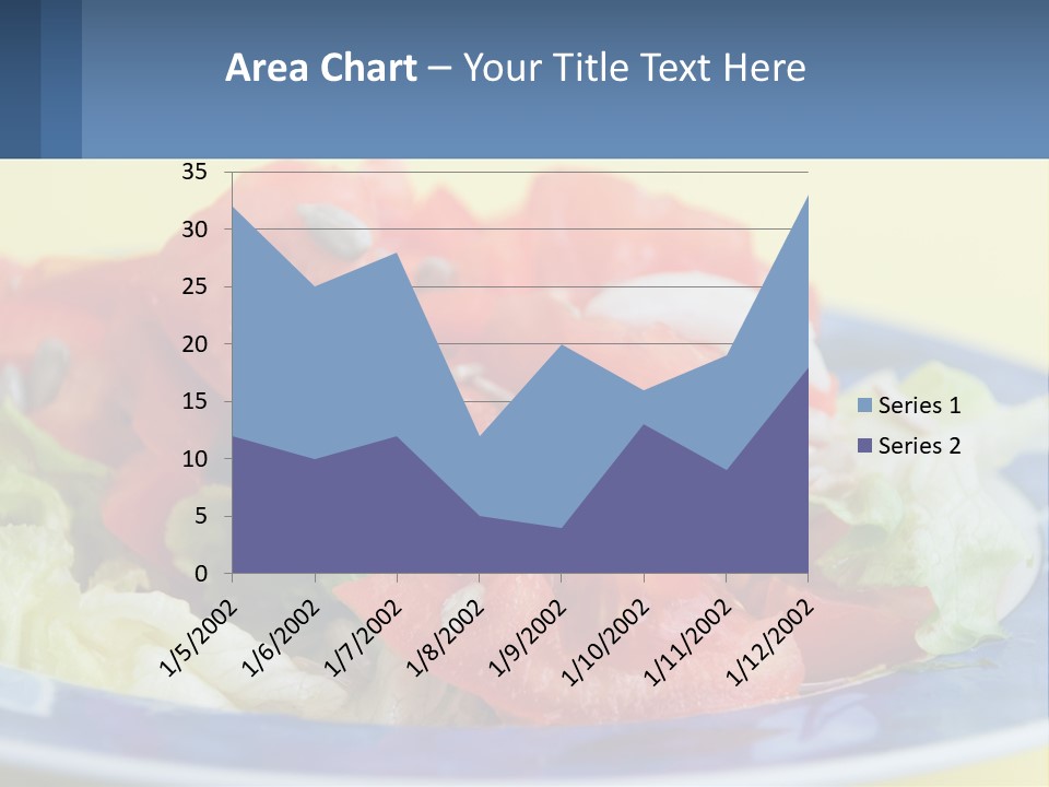 A Plate Of Food With Lettuce And Tomatoes On It PowerPoint Template