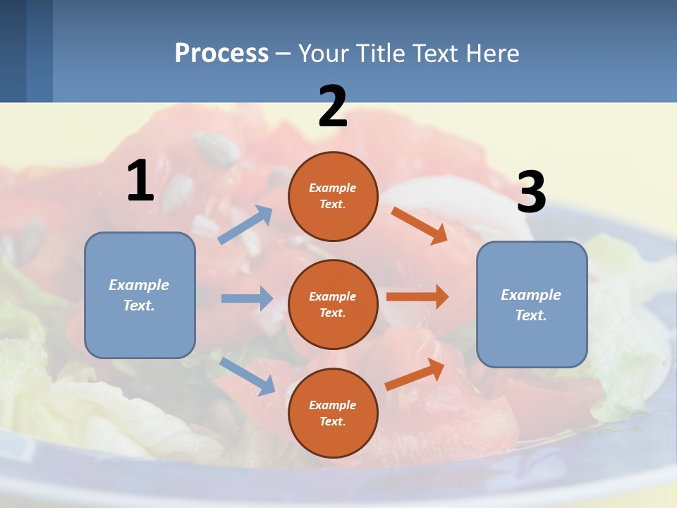 A Plate Of Food With Lettuce And Tomatoes On It PowerPoint Template