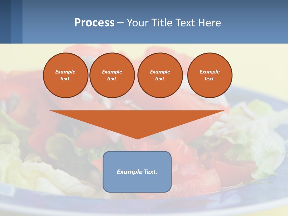 A Plate Of Food With Lettuce And Tomatoes On It PowerPoint Template