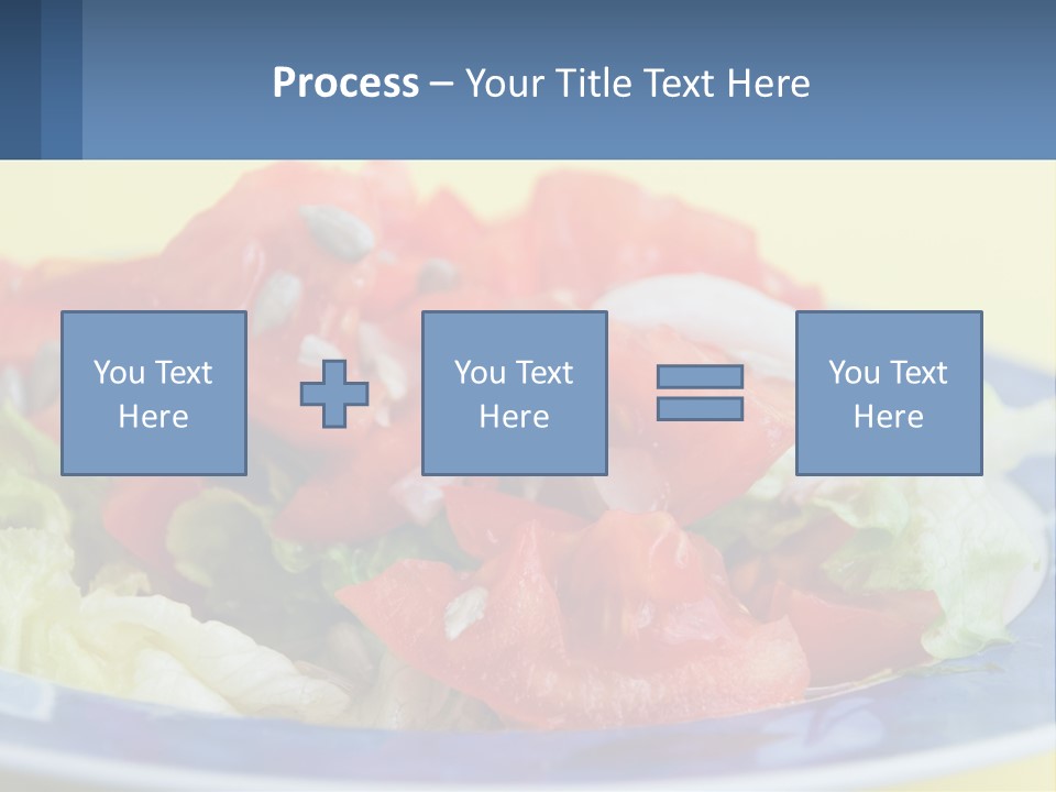 A Plate Of Food With Lettuce And Tomatoes On It PowerPoint Template